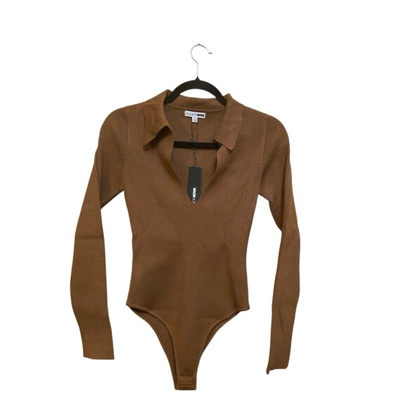 Any Day Of The Week Bodysuit - Tan Size Medium Long Sleeve Pullover - Picture 1 of 14